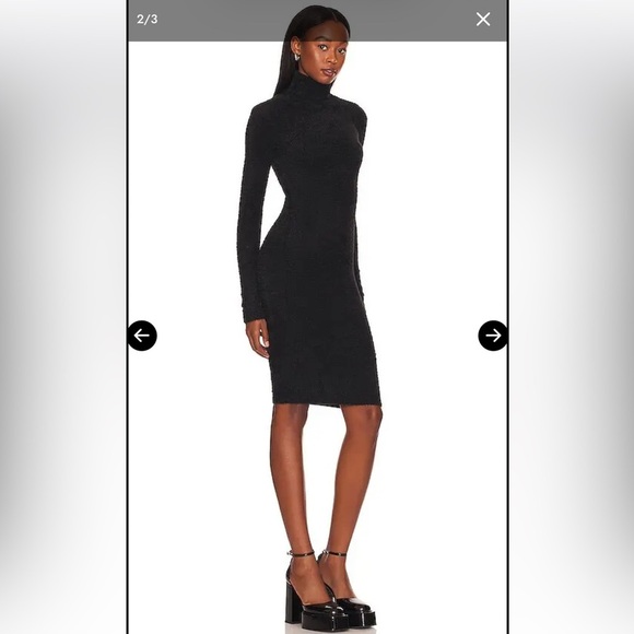 LPA REVOLVE  sweater dress    Black Mock Neck Long Sleeve Bodycon Dress - Picture 2 of 8